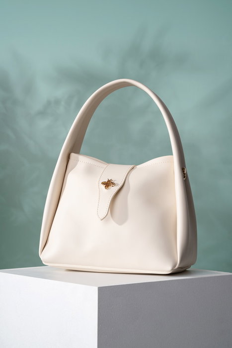 Lucky Bees Bolso Cruzado Crema